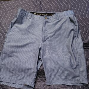 Pebble Beach Men's Light Blue Patterned Shorts
